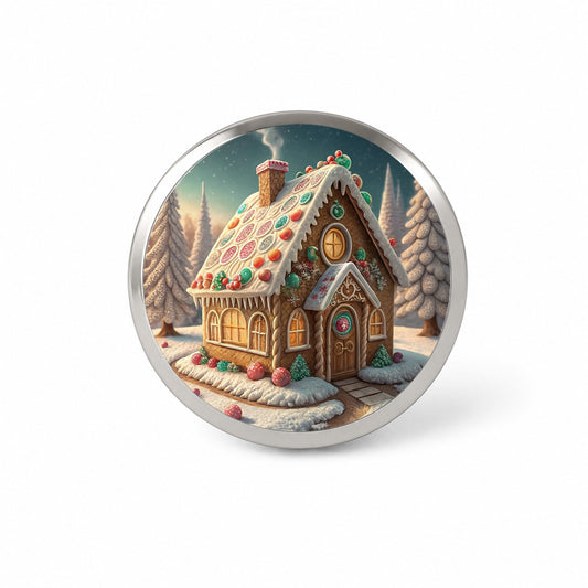 Gingerbread House Christmas Novelty Hat Backpack Lapel Pin