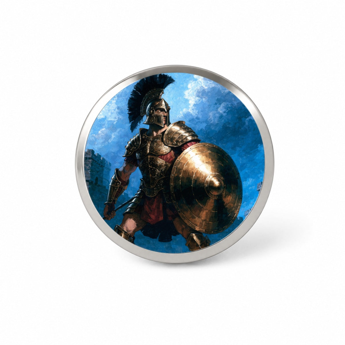 Achilles Greek Warrior Novelty Hat Backpack Lapel Pin