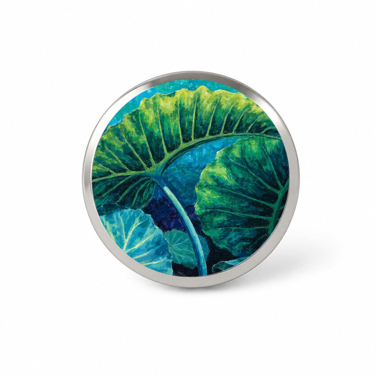 Alocasia Elephant Ear Leaves Novelty Hat Backpack Lapel Pin