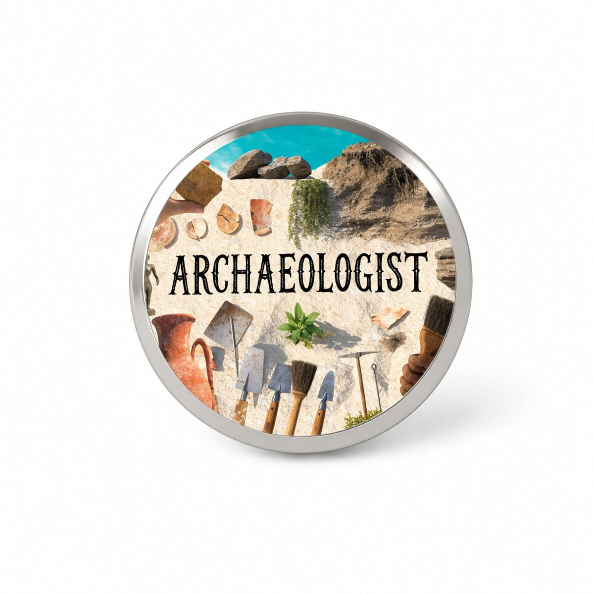 Archaeologist Novelty Hat Backpack Lapel Pin