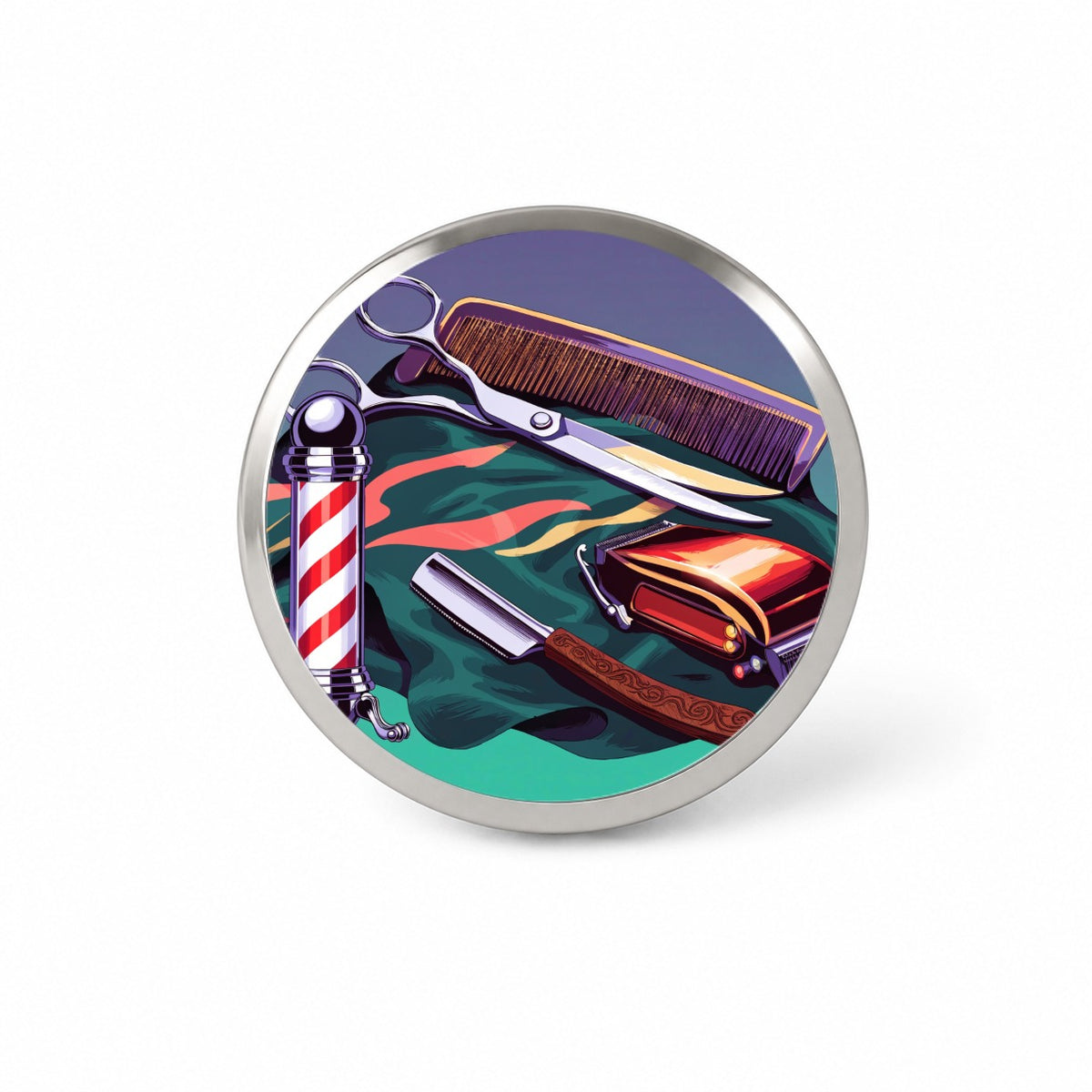 Barber Barbershop Tools Novelty Hat Backpack Lapel Pin