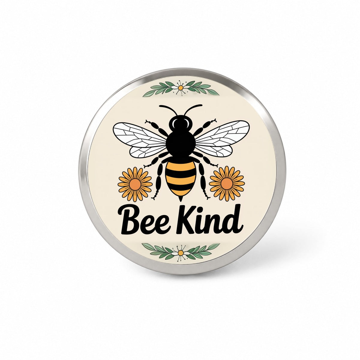 Bee Kind Honeybee Daisies Novelty Hat Backpack Lapel Pin