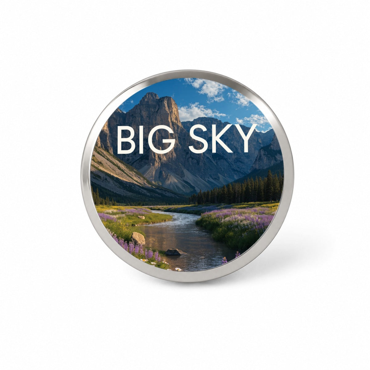 Big Sky Montana Travel Mountains Novelty Hat Backpack Lapel Pin