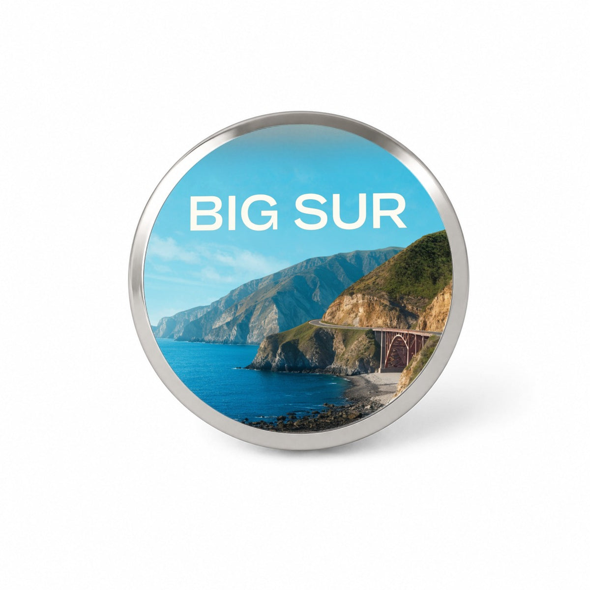 Big Sur California Travel Ocean Novelty Hat Backpack Lapel Pin