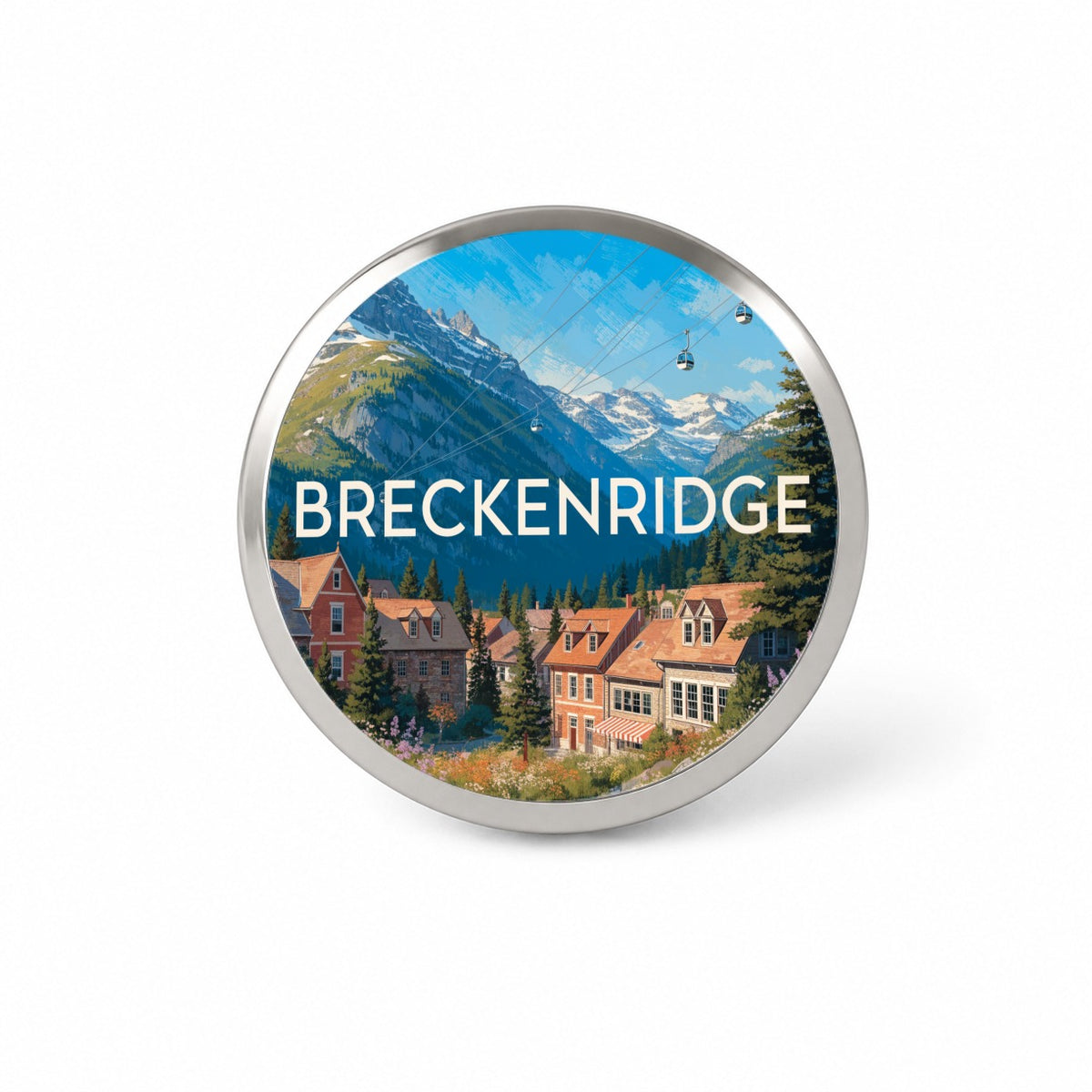 Breckenridge Colorado Mountains Travel Novelty Hat Backpack Lapel Pin