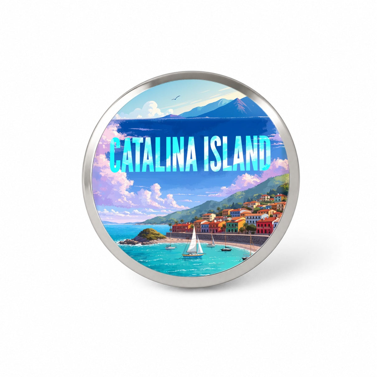 Catalina Island California Travel Novelty Hat Backpack Lapel Pin
