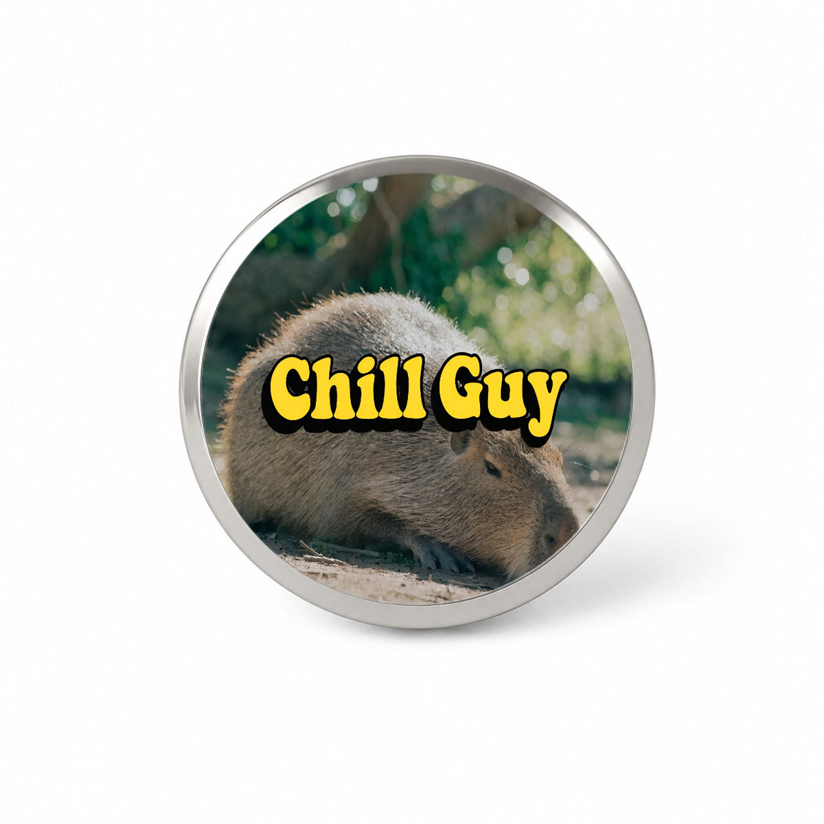 Chill Guy Capybara Funny Novelty Hat Backpack Lapel Pin