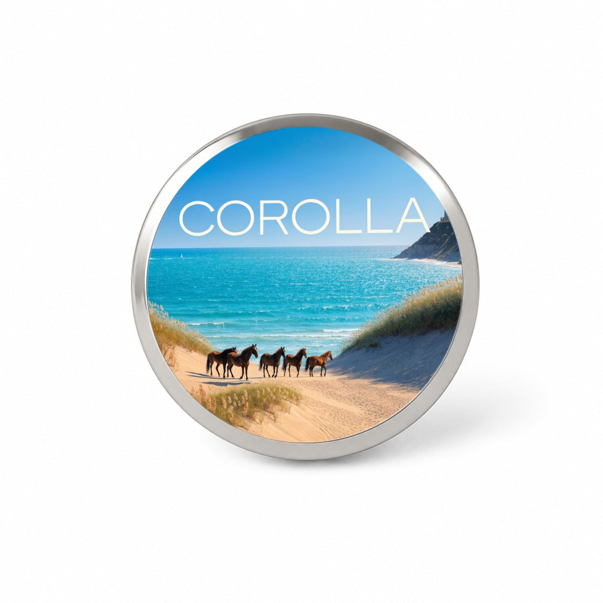 Corolla North Carolina Travel Novelty Hat Backpack Lapel Pin