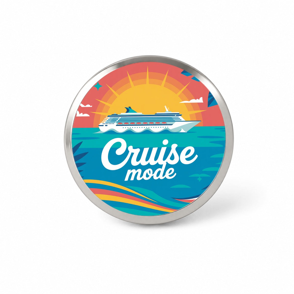 Cruise Mode Ship Vacation Colorful Novelty Hat Backpack Lapel Pin