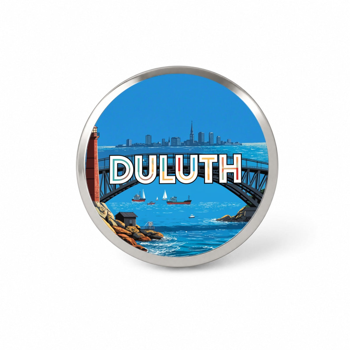 Duluth Minnesota Travel Novelty Hat Backpack Lapel Pin