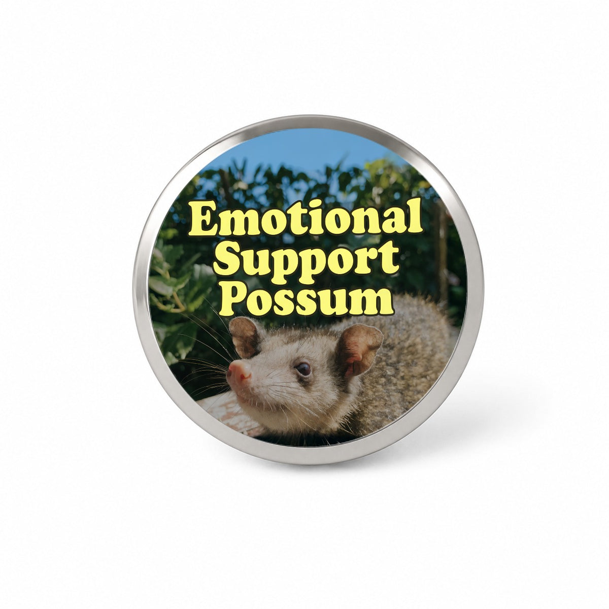 Emotional Support Possum Funny Novelty Hat Backpack Lapel Pin