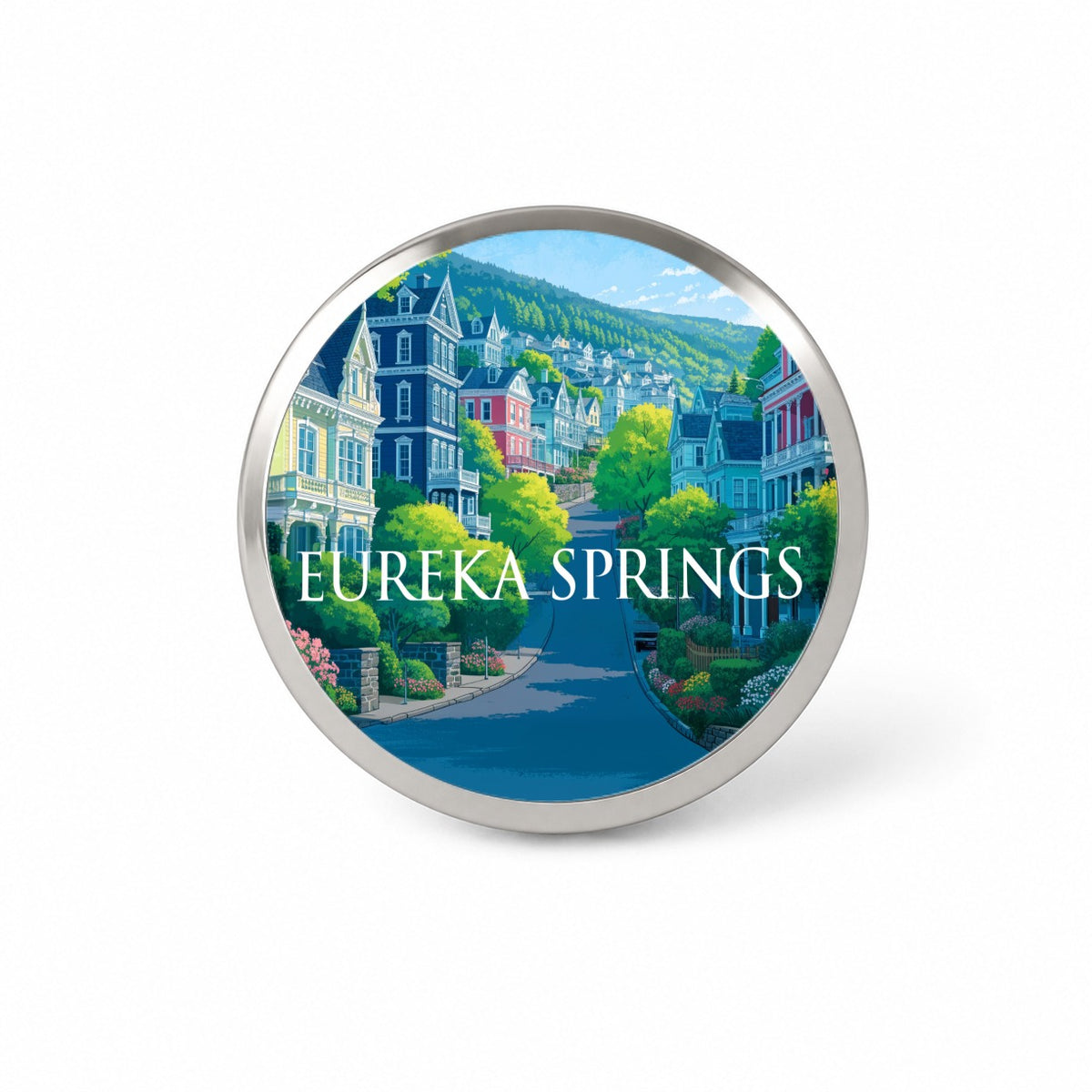 Eureka Springs Arkansas Travel Novelty Hat Backpack Lapel Pin