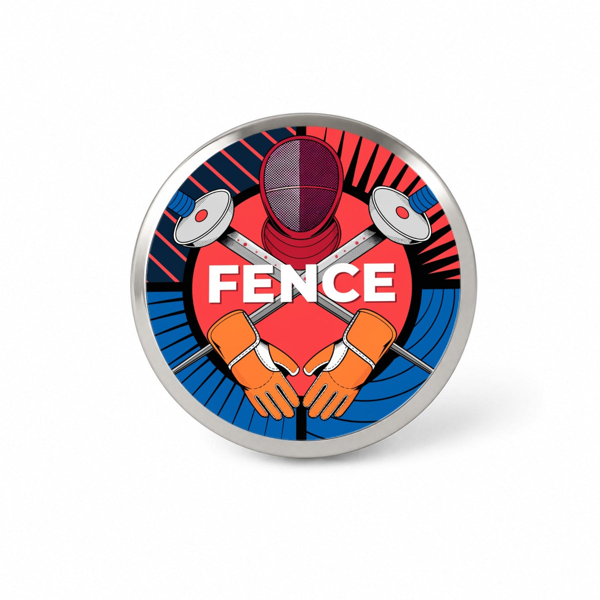 Fencing Foils Mask Novelty Hat Backpack Lapel Pin
