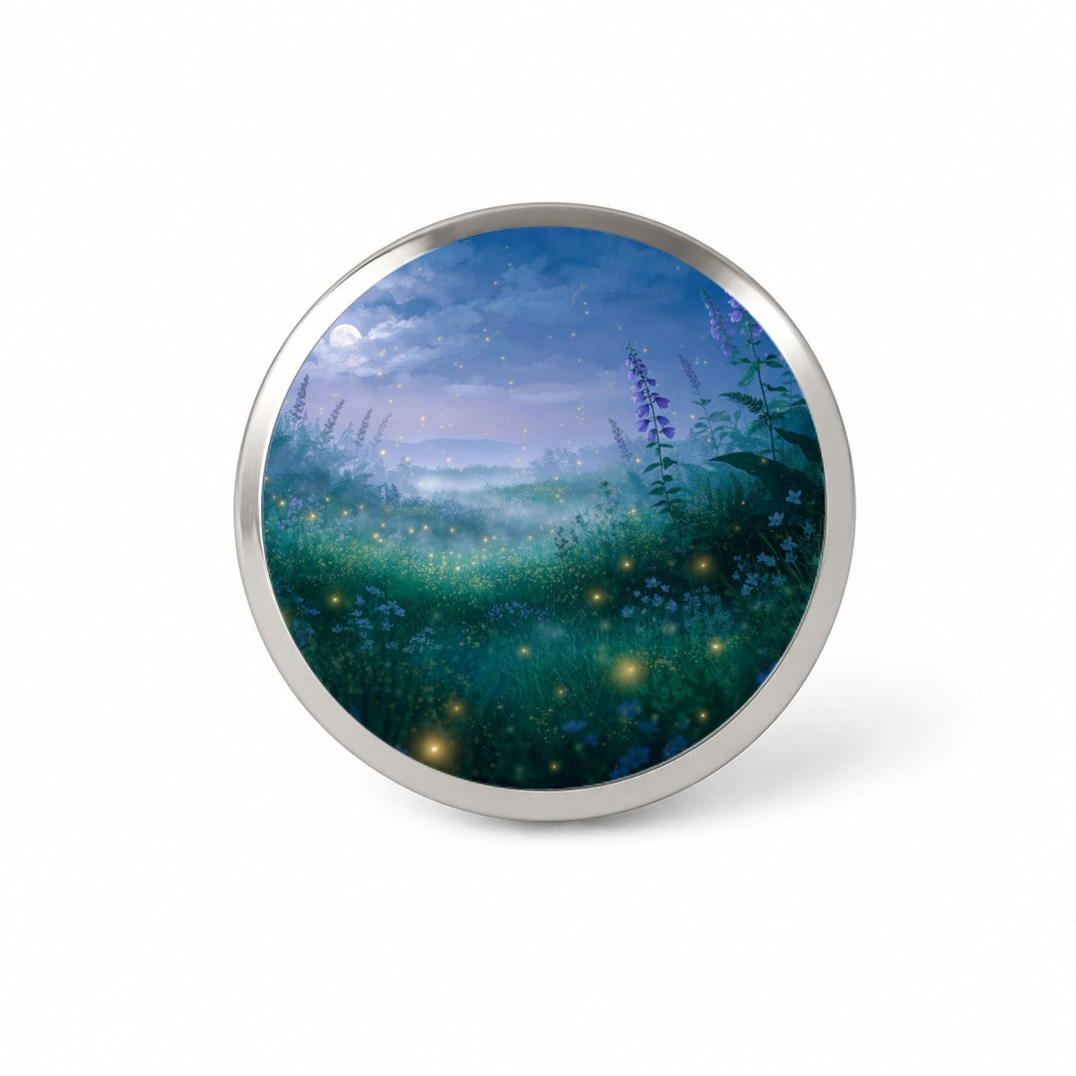 Fireflies Moonlit Wildflower Meadow Novelty Hat Backpack Lapel Pin