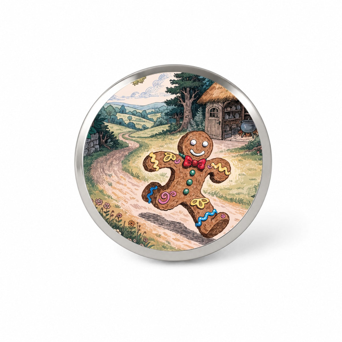 Gingerbread Man Fairy Tale Christmas Novelty Hat Backpack Lapel Pin