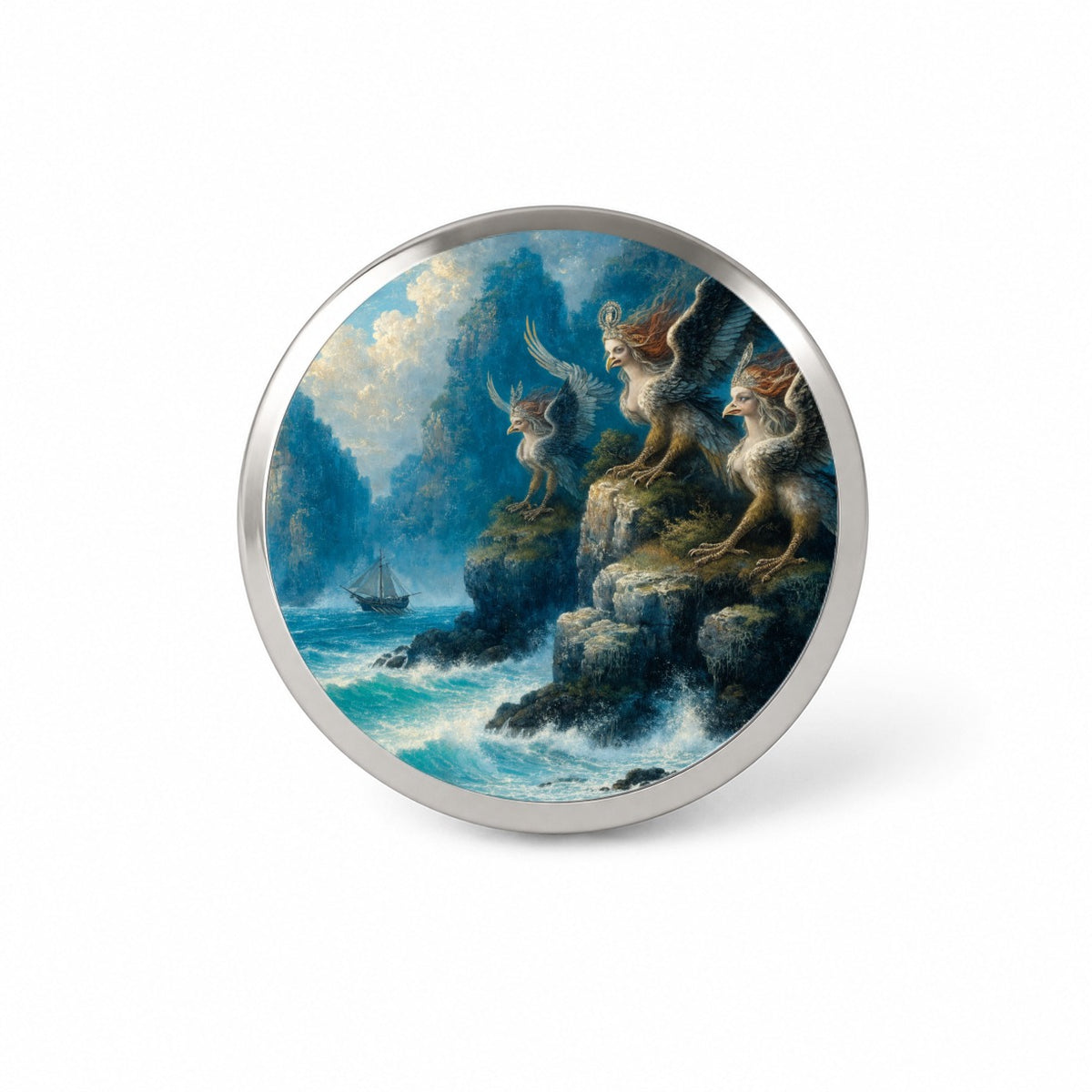 Greek Mythology Sirens Novelty Hat Backpack Lapel Pin