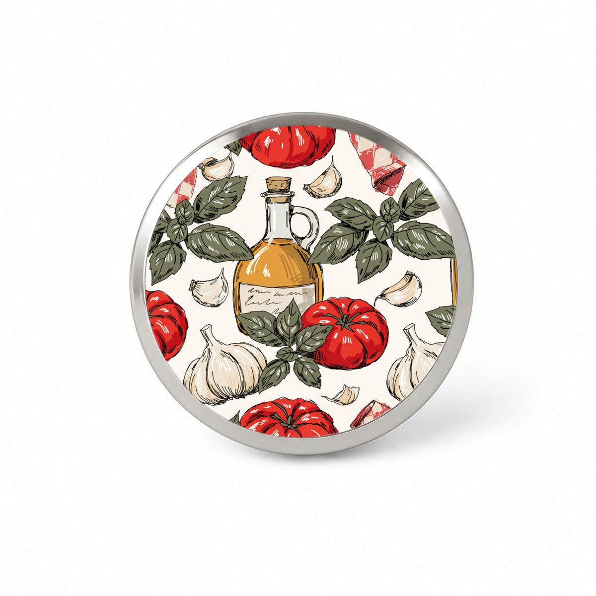 Heirloom Tomatoes Basil Garlic Novelty Hat Backpack Lapel Pin