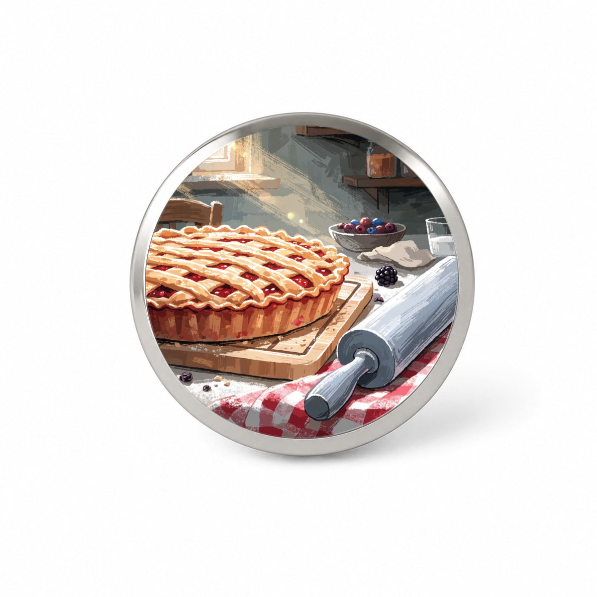 Homemade Pie Baking Novelty Hat Backpack Lapel Pin