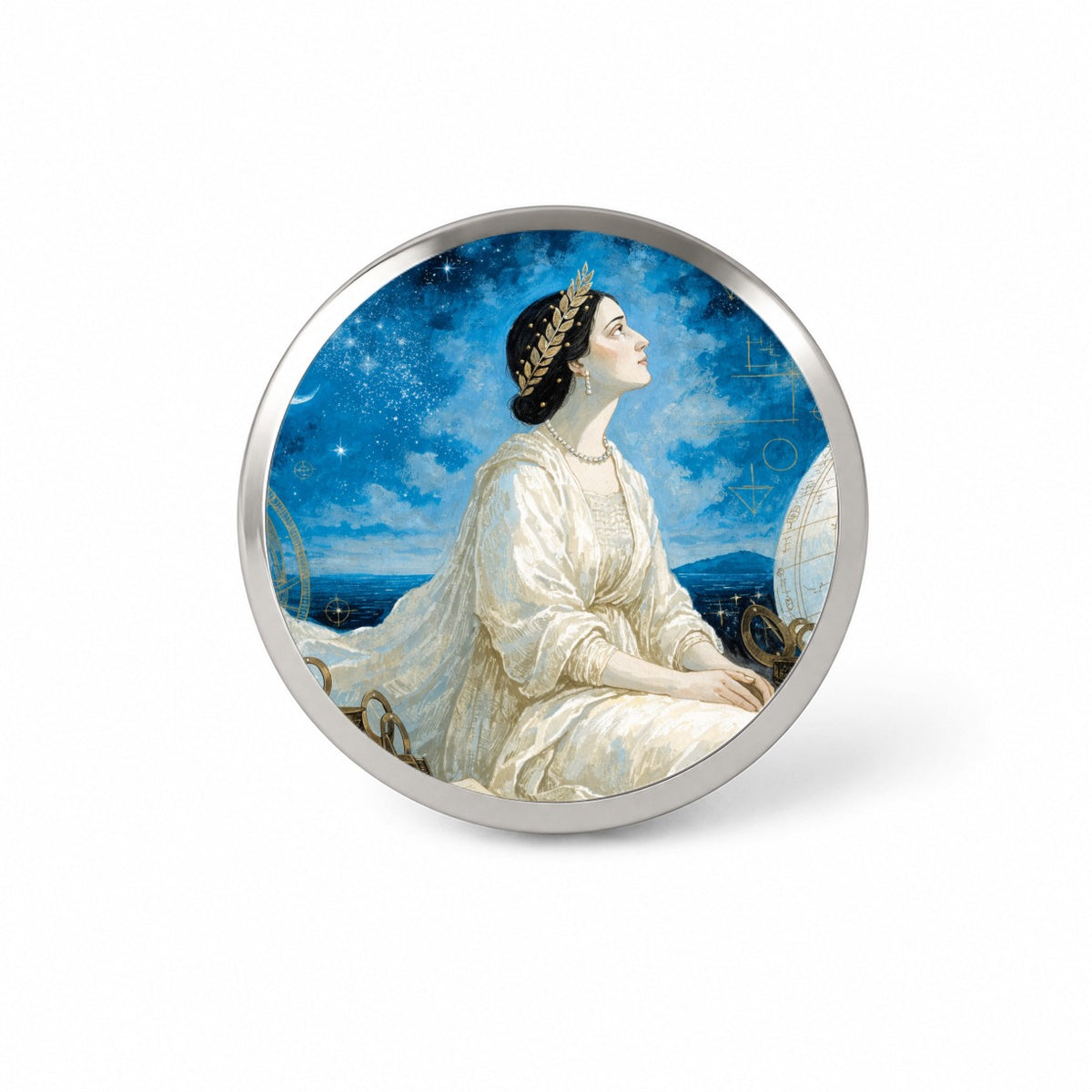 Hypatia Ancient Astronomer Novelty Hat Backpack Lapel Pin