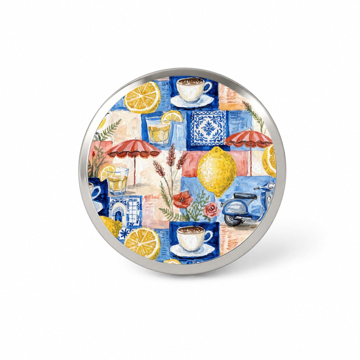 Italian Mediterranean Summer Lemons Novelty Hat Backpack Lapel Pin