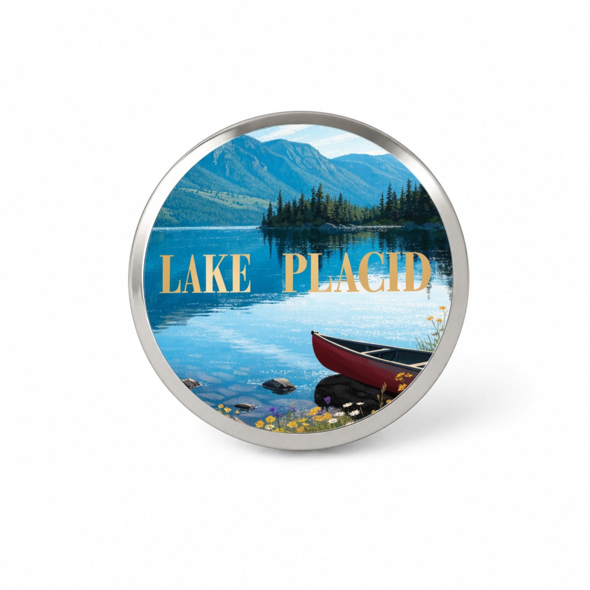 Lake Placid New York Travel Novelty Hat Backpack Lapel Pin