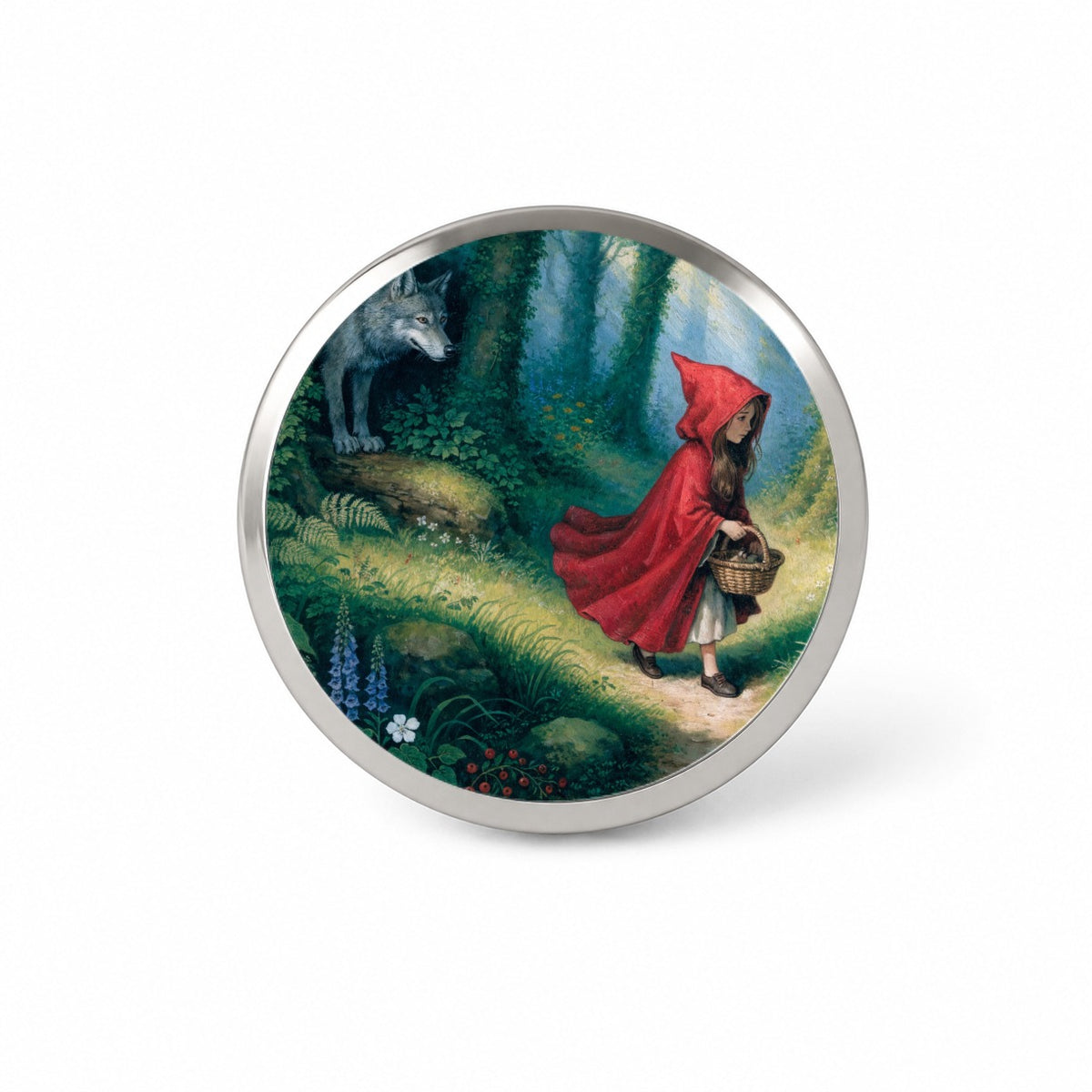 Little Red Riding Hood Fairy Tale Novelty Hat Backpack Lapel Pin