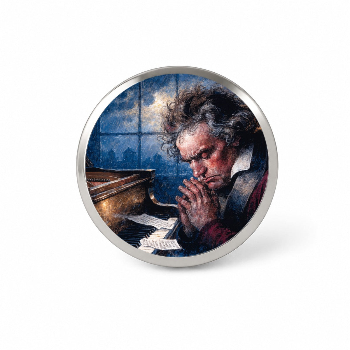 Ludwig Van Beethoven Composer Novelty Hat Backpack Lapel Pin