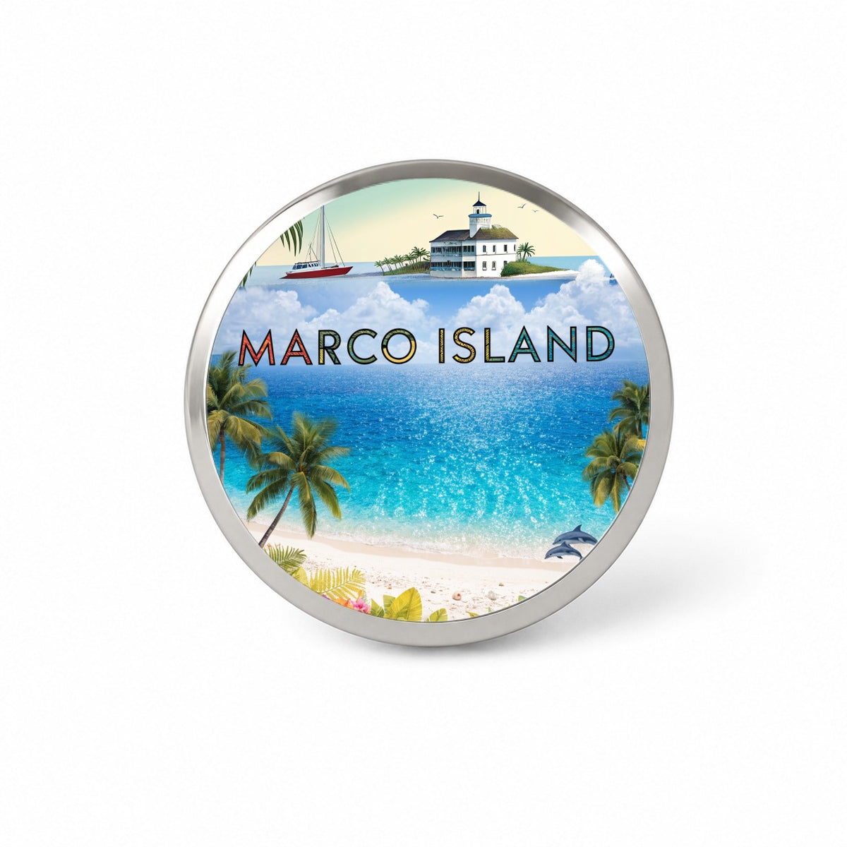 Marco Island Florida Travel Novelty Hat Backpack Lapel Pin