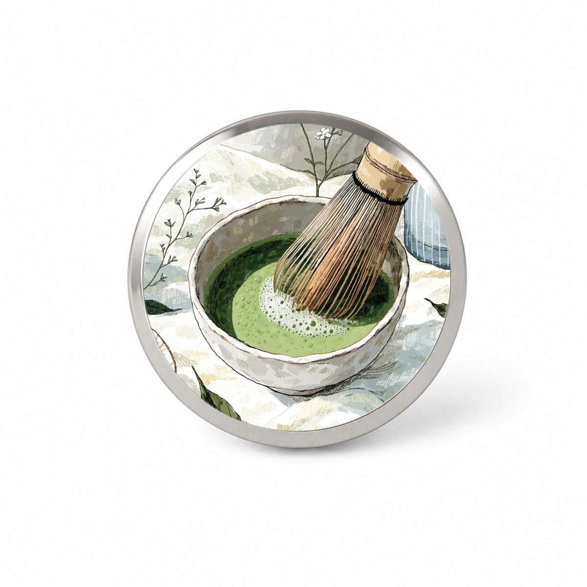Matcha Tea Quaint Novelty Hat Backpack Lapel Pin