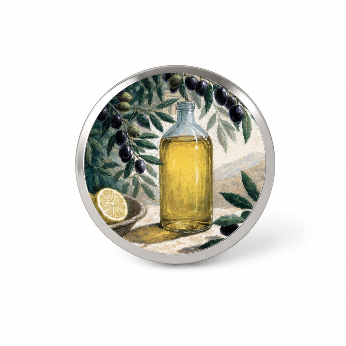 Mediterranean Olive Oil Novelty Hat Backpack Lapel Pin