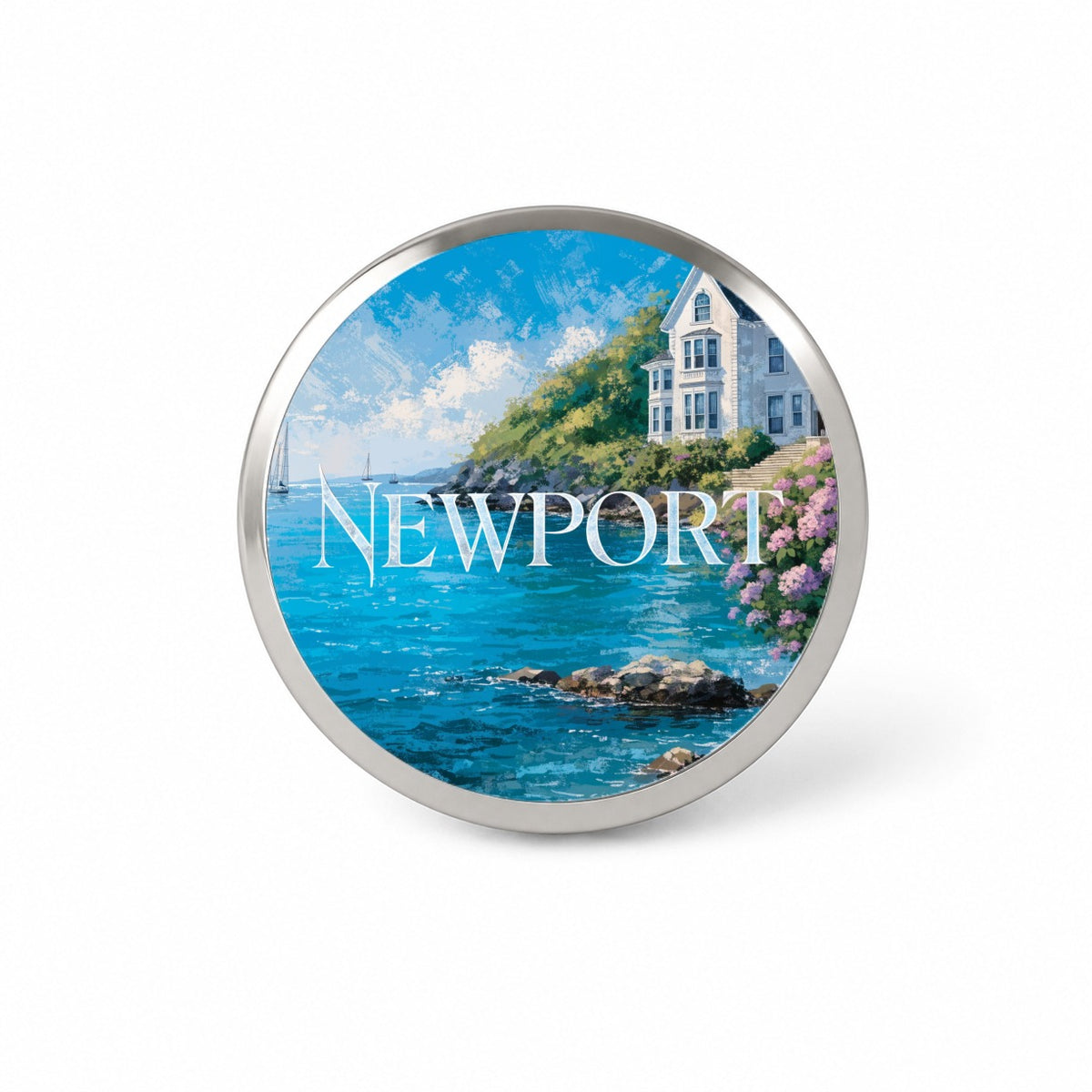 Newport Rhode Island Travel Novelty Hat Backpack Lapel Pin