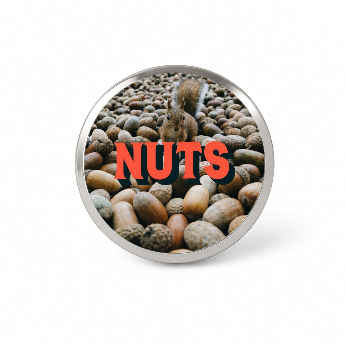 Nuts Funny Squirrel Photo Novelty Hat Backpack Lapel Pin