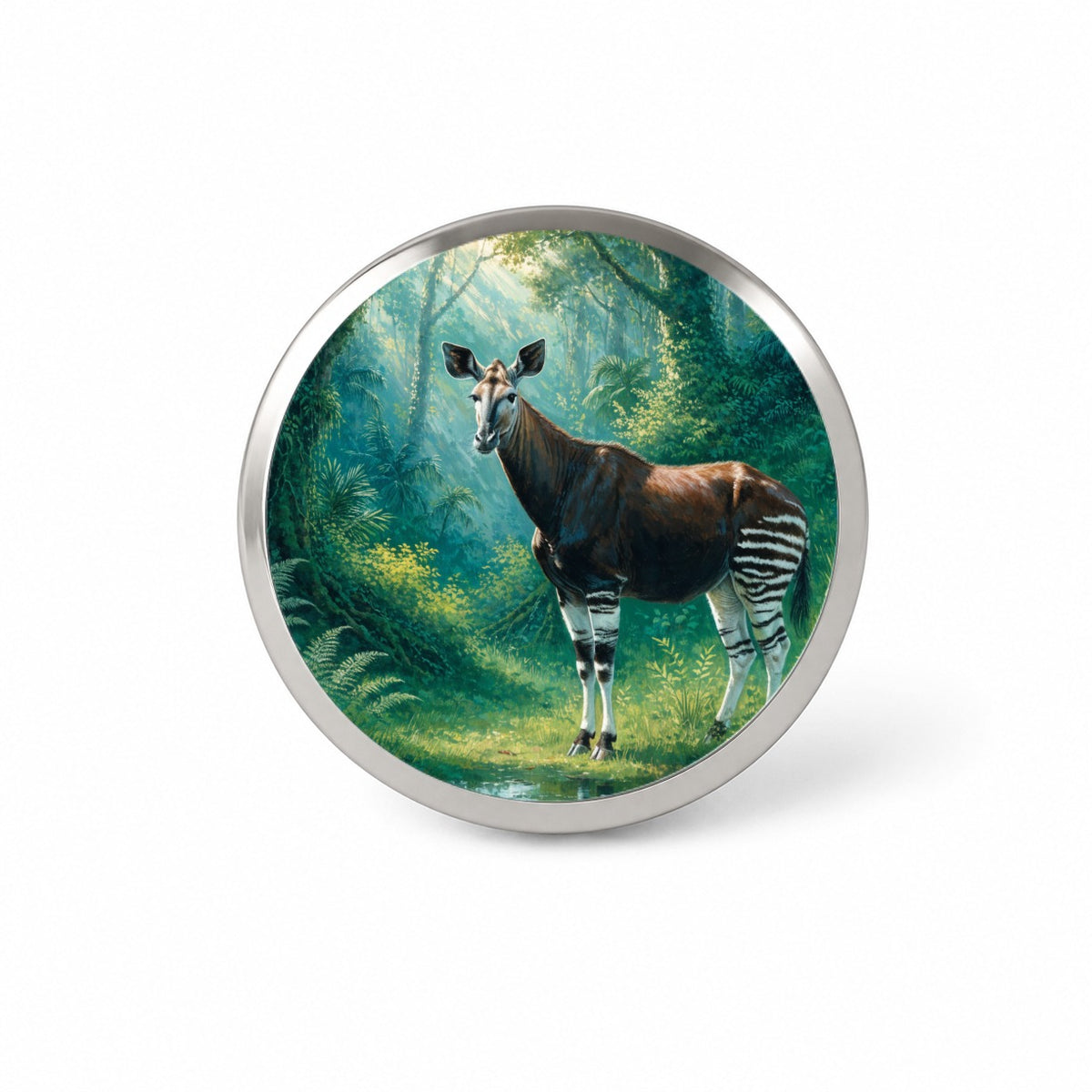 Okapi Rainforest Novelty Hat Backpack Lapel Pin