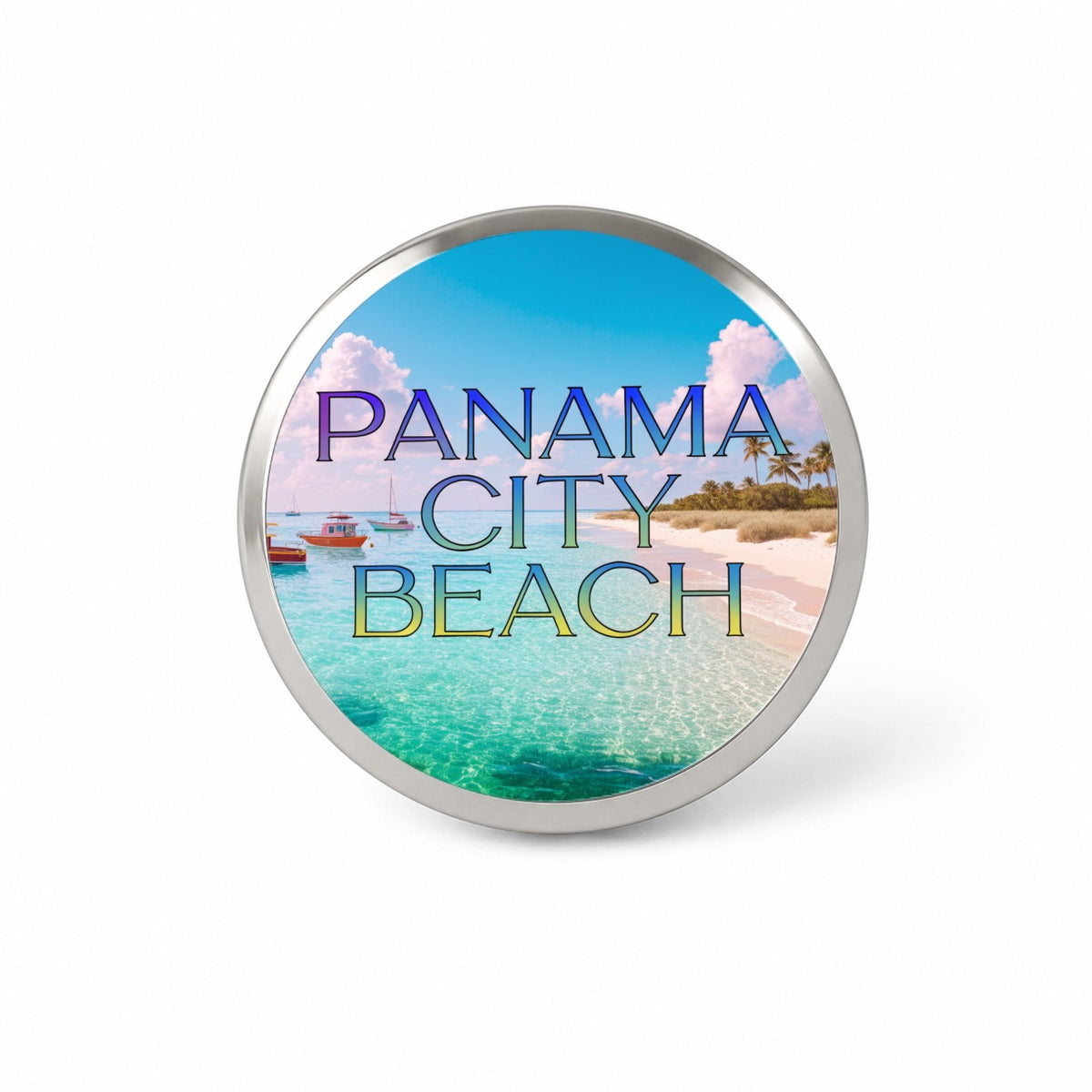 Panama City Beach Florida Travel Novelty Hat Backpack Lapel Pin