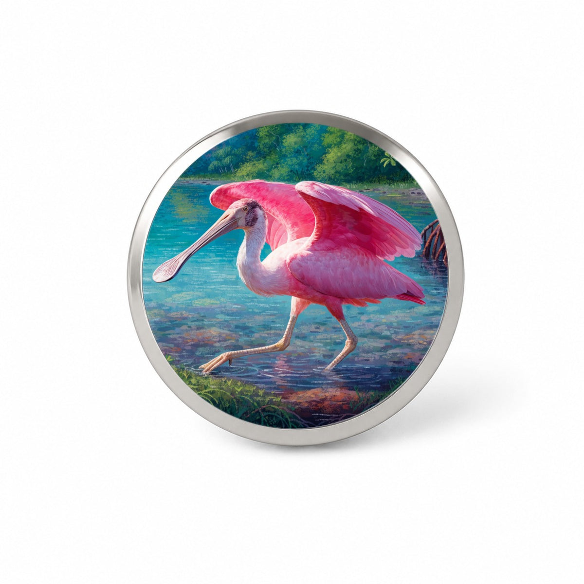 Roseate Spoonbill Wetlands Novelty Hat Backpack Lapel Pin