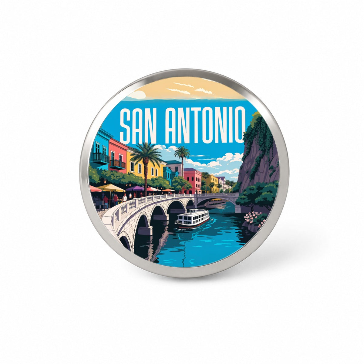 San Antonio Texas Travel Novelty Hat Backpack Lapel Pin