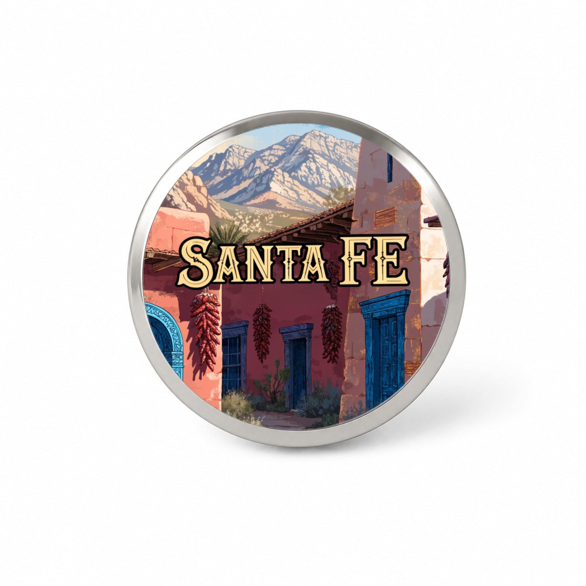 Santa Fe New Mexico Travel Novelty Hat Backpack Lapel Pin