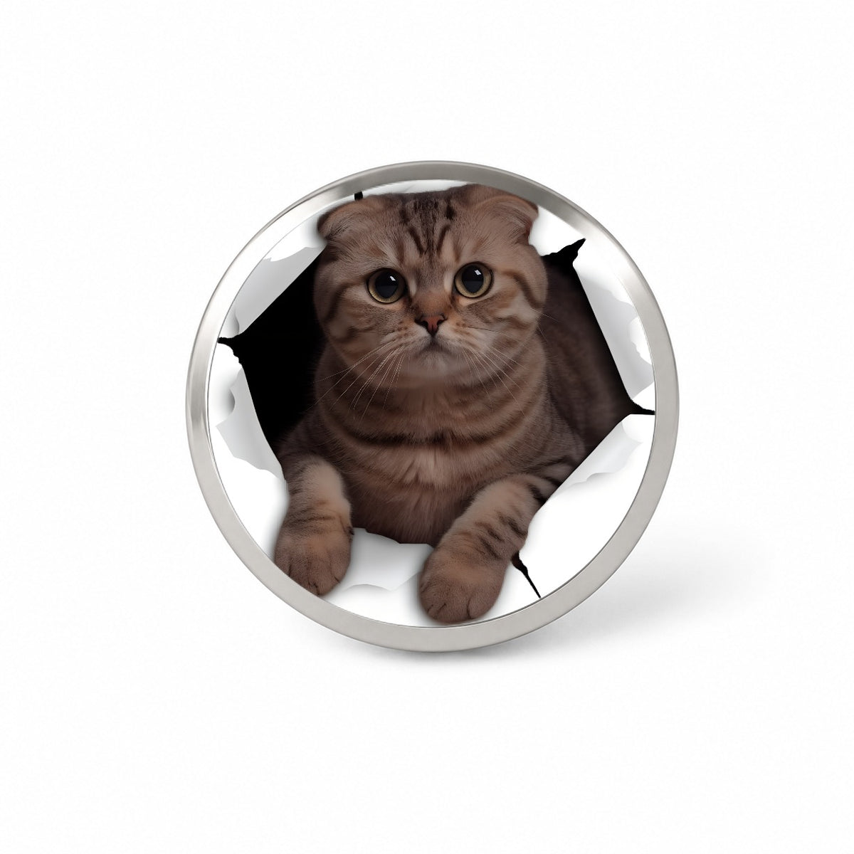 Scottish Fold Breakout Novelty Hat Backpack Lapel Pin
