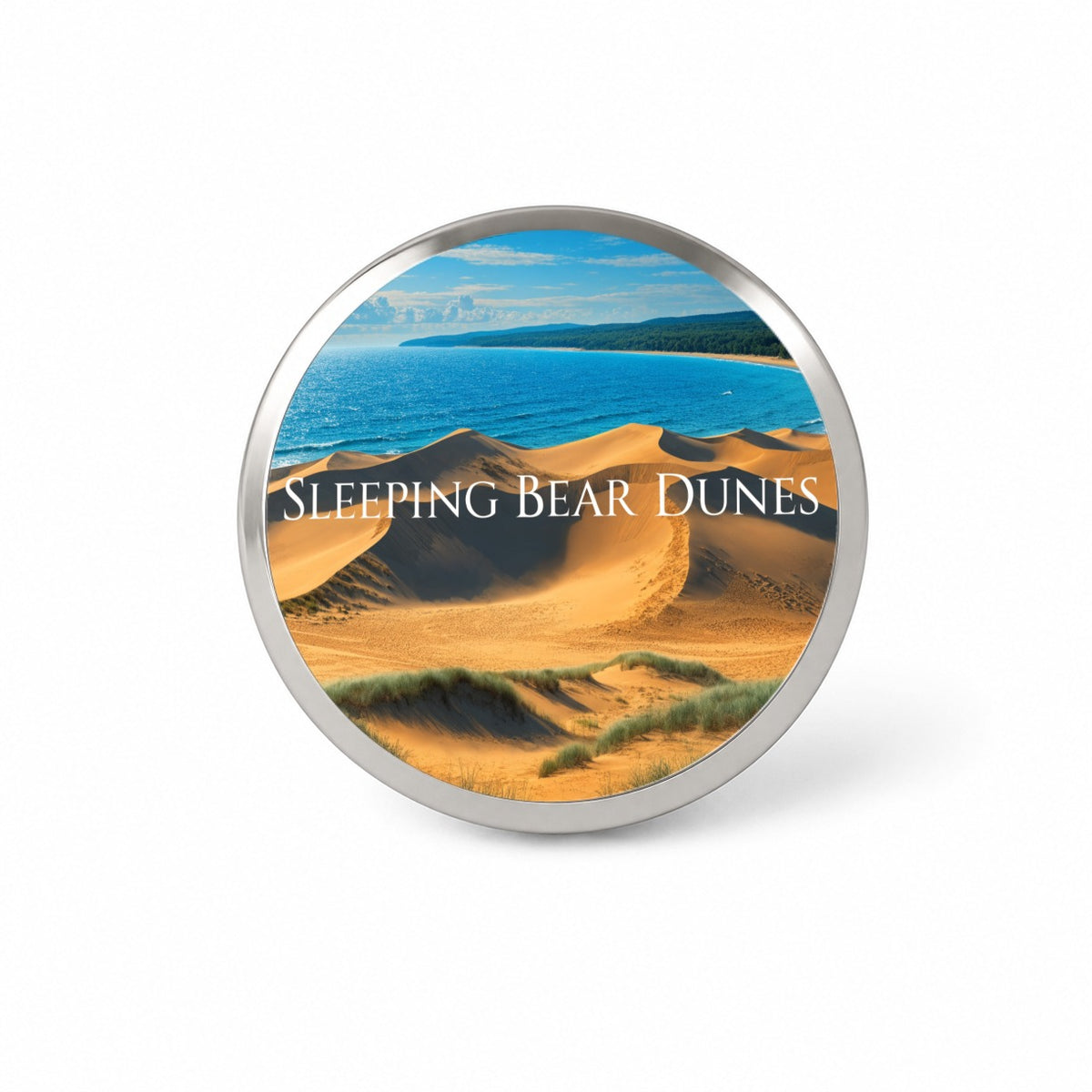 Sleeping Bear Dunes Michigan Travel Novelty Hat Backpack Lapel Pin