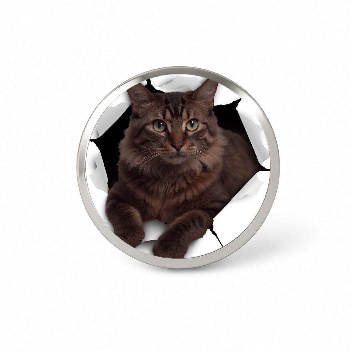 Somali Cat Breakout Novelty Hat Backpack Lapel Pin