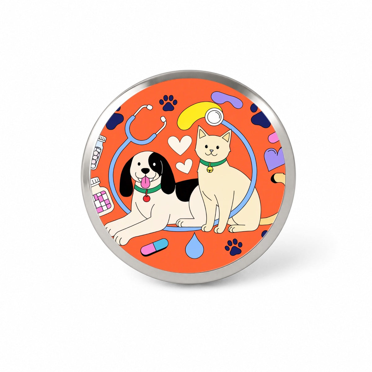 Veterinarian Animal Lover Novelty Hat Backpack Lapel Pin
