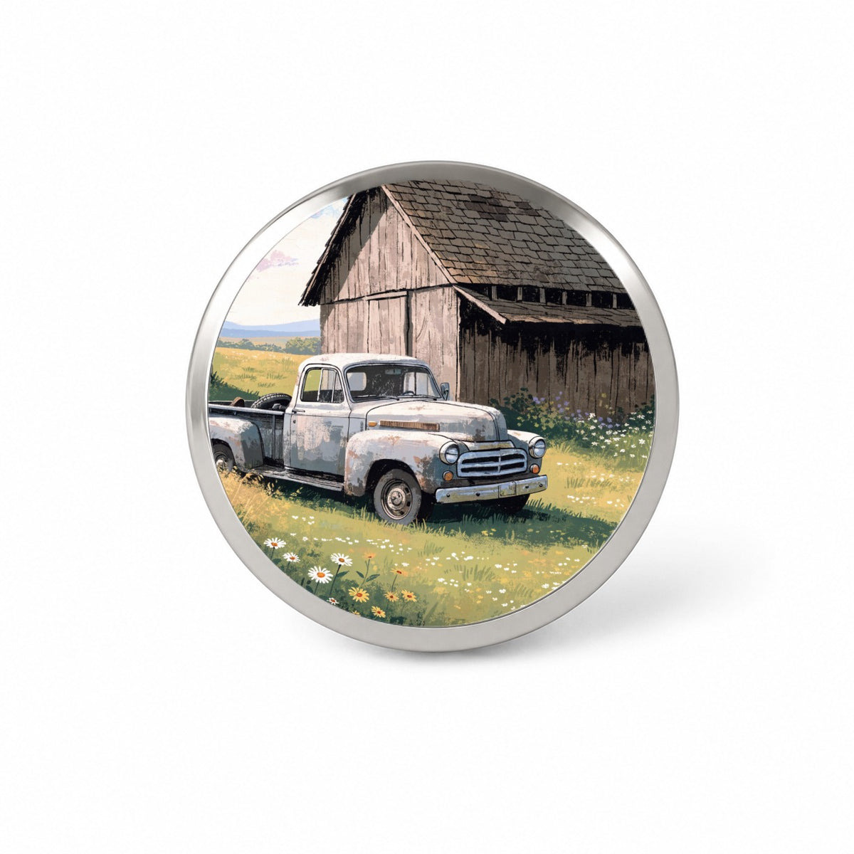 Vintage Farm Truck Rustic Barn Novelty Hat Backpack Lapel Pin