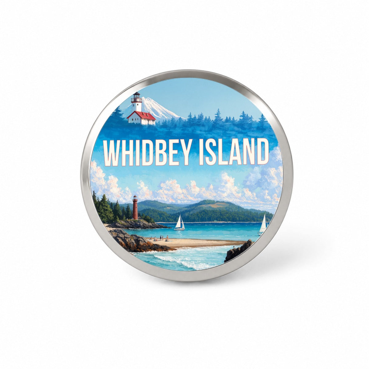 Whidbey Island Washington Travel Novelty Hat Backpack Lapel Pin