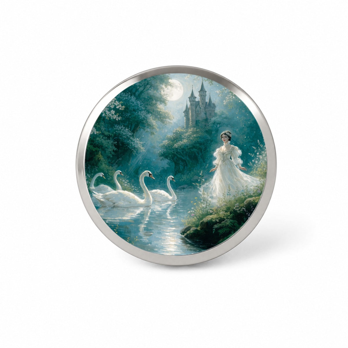 Wild Swans Fairy Tale Novelty Hat Backpack Lapel Pin