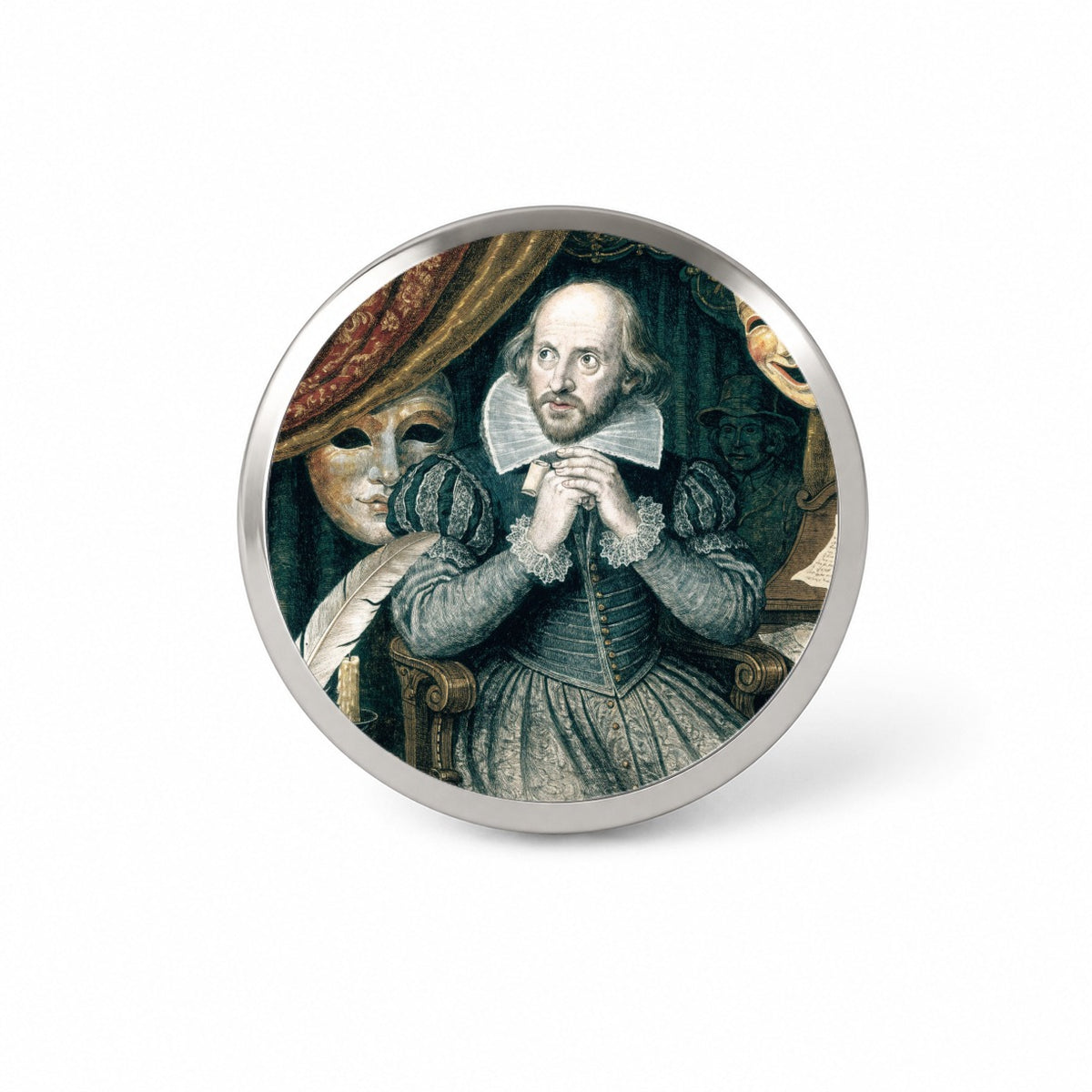 William Shakespeare Playwright Novelty Hat Backpack Lapel Pin