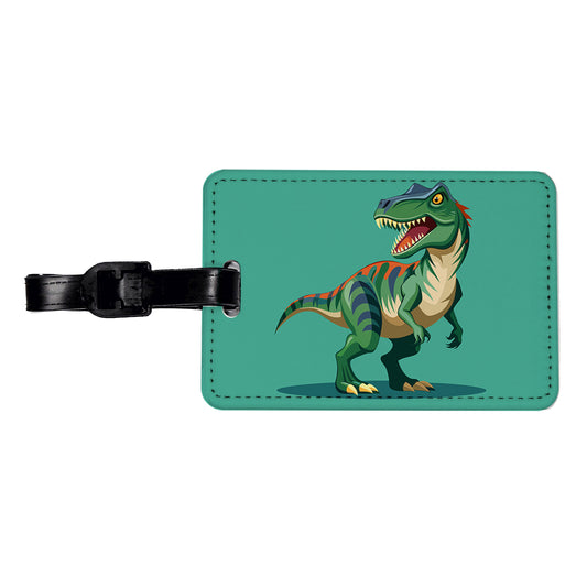 Allosaurus Dinosaur Travel Faux Leather Luggage Tag