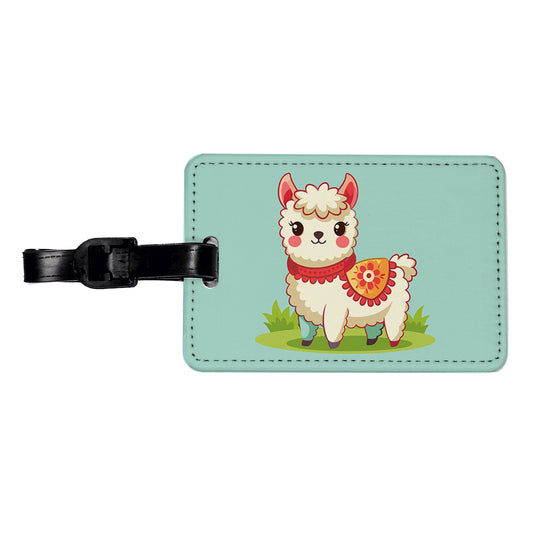 Alpaca Cute Travel Faux Leather Luggage Tag
