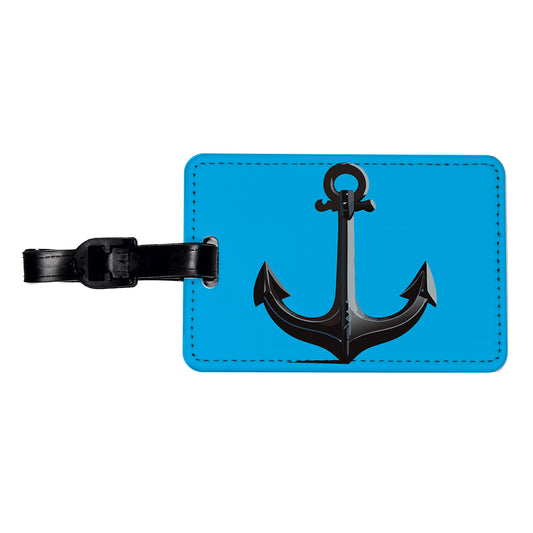 Anchor Boat Cruise Ship Sailing Travel Faux Leather Luggage Tag