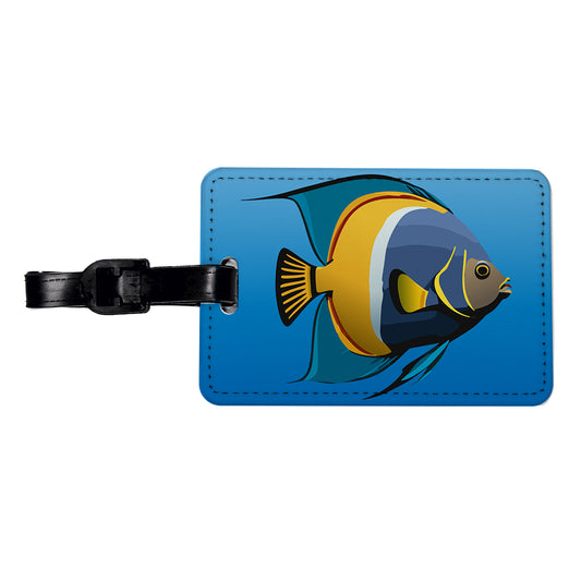 Angelfish Angel Fish Ocean Fresh Water Travel Faux Leather Luggage Tag
