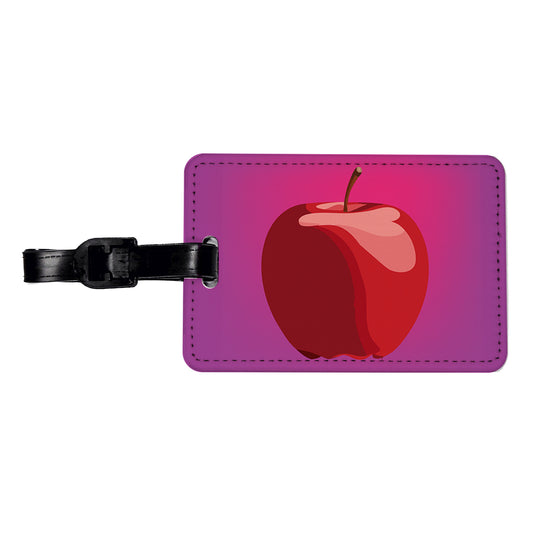 Apple Red Fruit Travel Faux Leather Luggage Tag